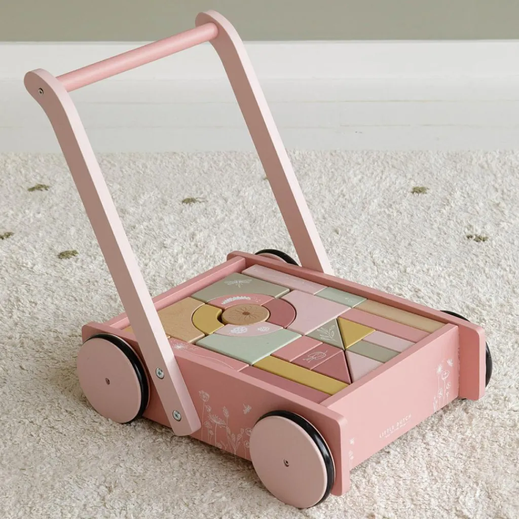 Discount Chariot de marche avec blocs de construction Wild Flowers Chariot De Marche