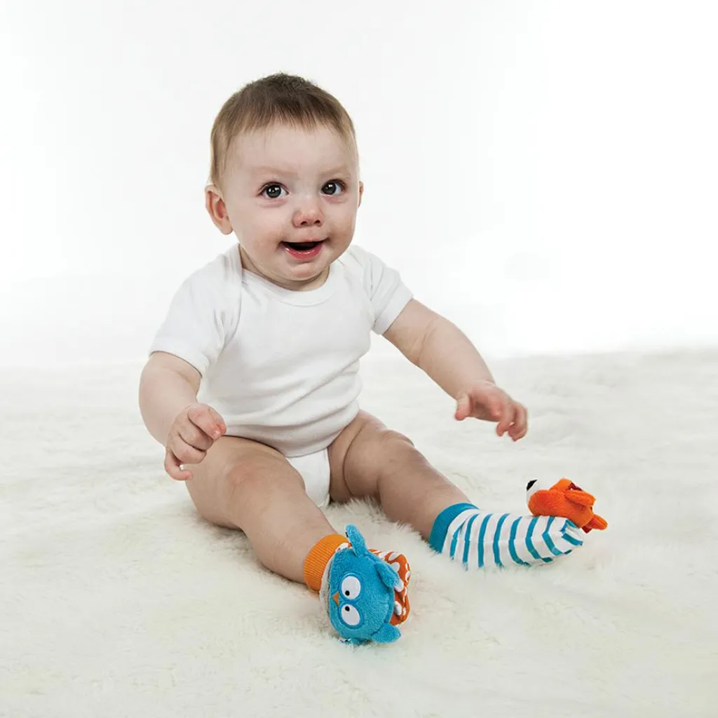 Outlet Chaussettes d'éveil Duö hibou et renard Hochet