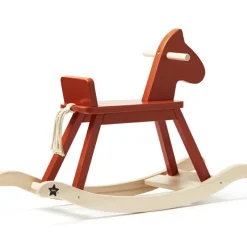 Cheval à bascule rouge orangé Carl Larsson Jouet À Bascule