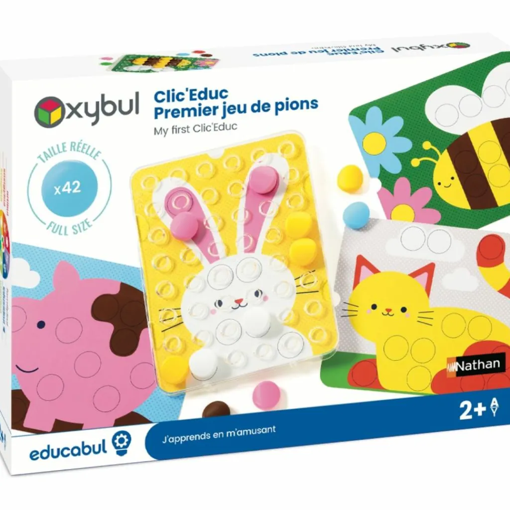 Discount Clic'Educ premier jeu de pions Jouet À Encastrer