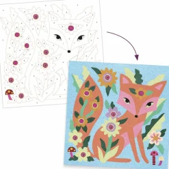 Coffret créatif Sables colorés phosphorescents Garden lights Activités Manuelles