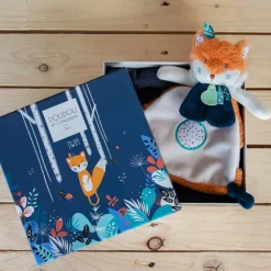 Hot Coffret doudou plat Tiwipi renard (23 cm) Doudou Plat