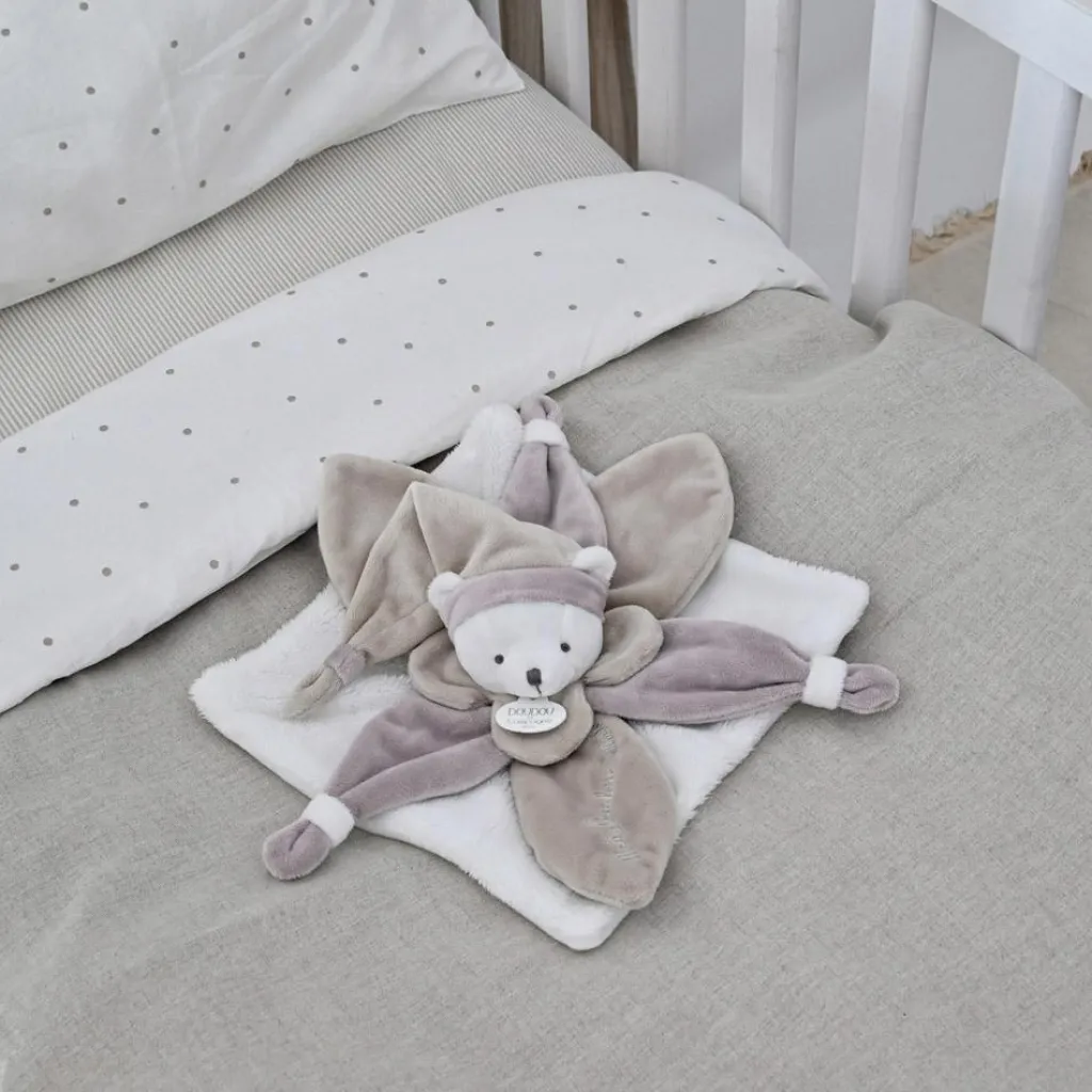 Outlet Coffret doudou pétale J'aime mon doudou ours beige (24 cm) Doudou Plat