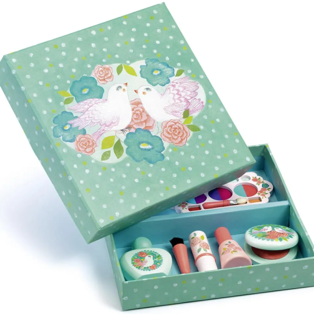 Outlet Coffret en bois Maquillage aux oiseaux Coin Beauté / Barbier
