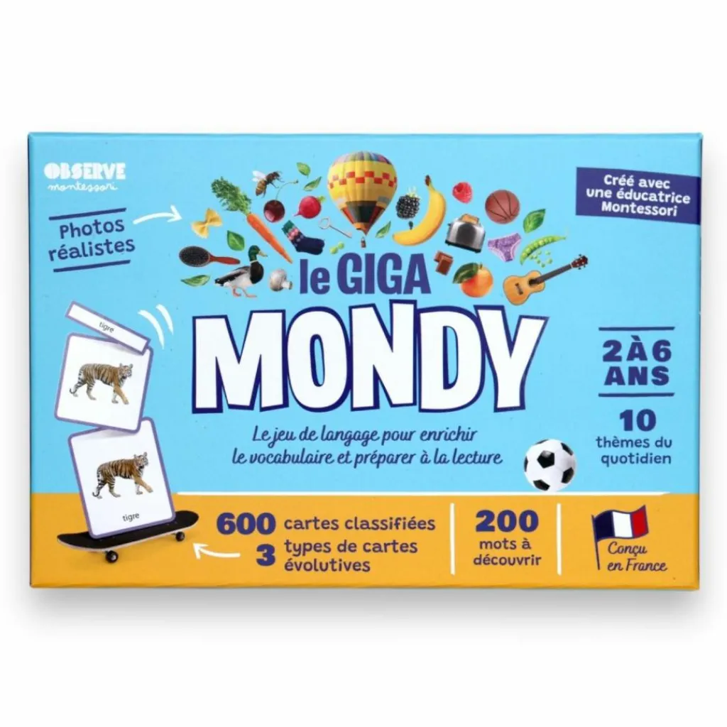 Coffret Giga Mondy (600 cartes Montessori pour développer le langage) Imagier