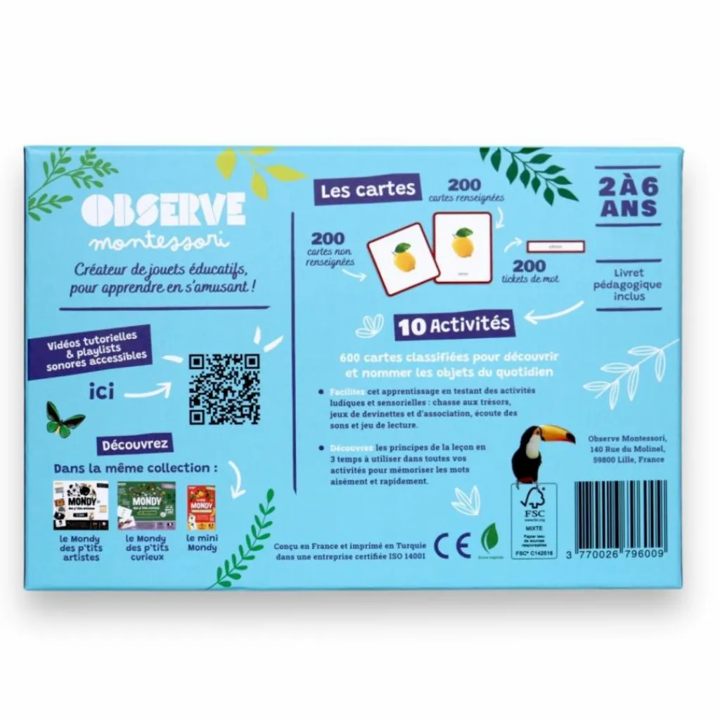Coffret Giga Mondy (600 cartes Montessori pour développer le langage) Imagier