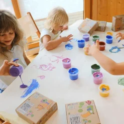 Hot Coffret Luka peinture aux doigts naturelle et vegan (assort. 4 pots) Dessin Et Peinture