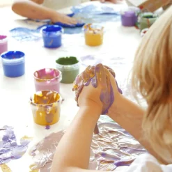 Hot Coffret Mika peinture aux doigts naturelle et vegan Cristal (assort. 4 pots) Dessin Et Peinture