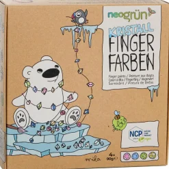 Hot Coffret Mika peinture aux doigts naturelle et vegan Cristal (assort. 4 pots) Dessin Et Peinture