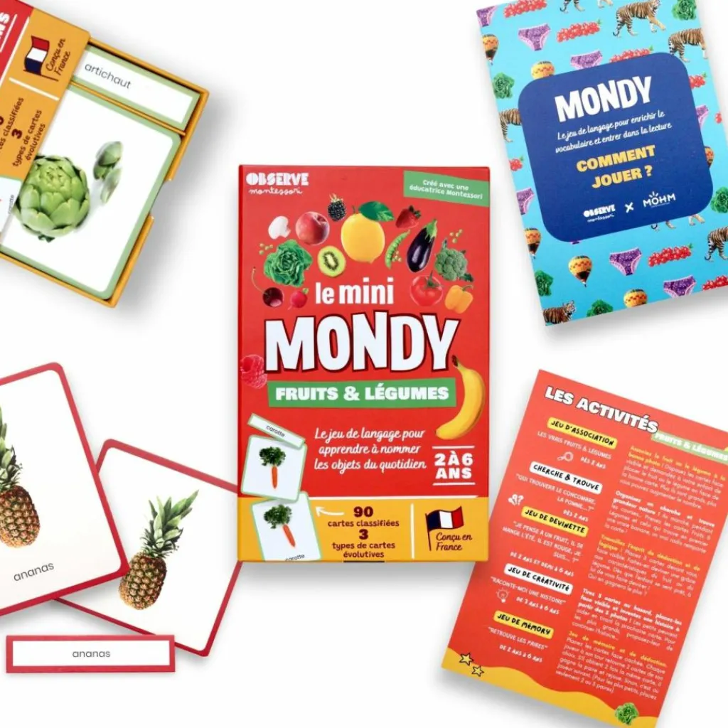 New Coffret Mini Mondy (jeu de langage autour des fruits et légumes) Apprentissage Du Temps Et Quotidien