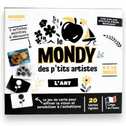Best Coffret Mondy des P'tits Artistes (20 cartes constratées en noir & blanc) Apprentissage Du Temps Et Quotidien