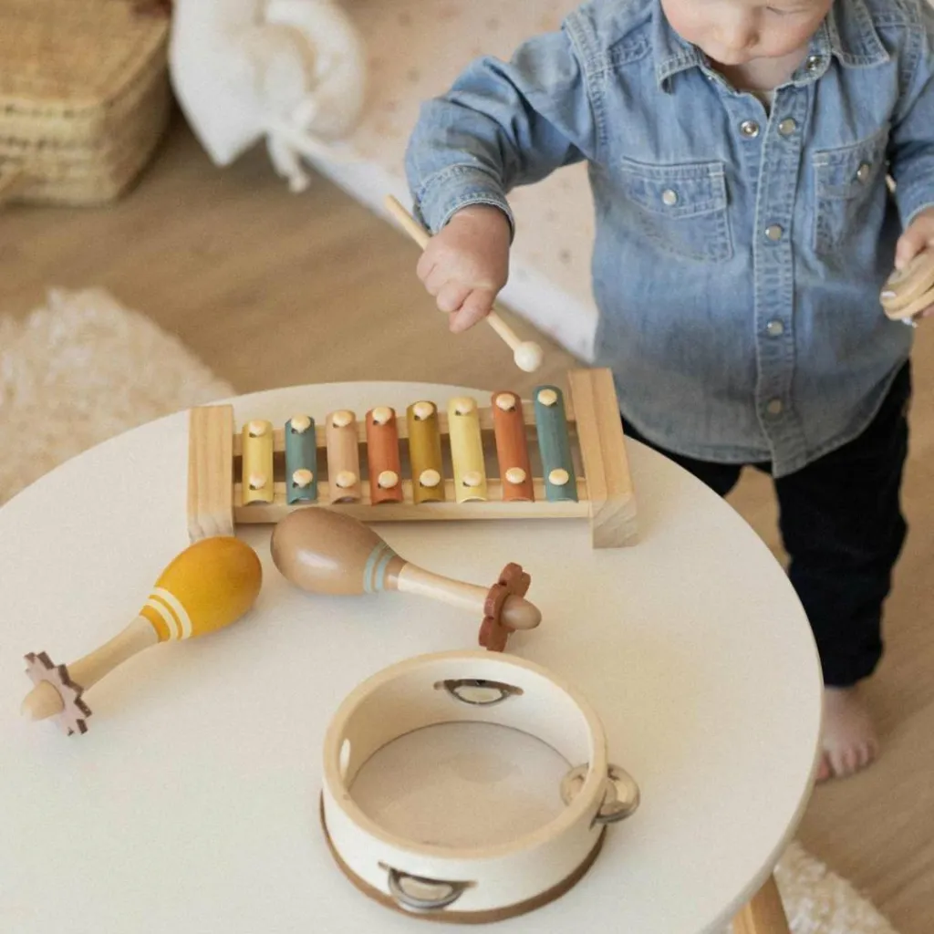 Hot Coffret musical en bois (4 pièces) Instrument De Musique