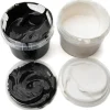 New Coffret Nori 2 pots noir + blanc peinture aux doigts naturelle et vegan Dessin Et Peinture