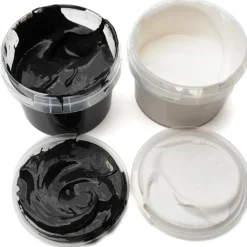 New Coffret Nori 2 pots noir + blanc peinture aux doigts naturelle et vegan Dessin Et Peinture