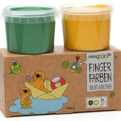 Online Coffret Nori 2 pots vert + jaune peinture aux doigts naturelle et vegan Dessin Et Peinture