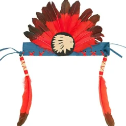 Discount Coiffe indienne Anoki rouge Accessoires De Déguisement