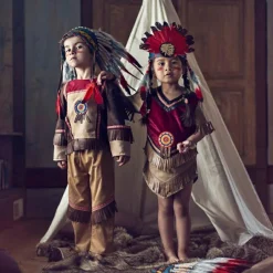 Discount Coiffe indienne Anoki rouge Accessoires De Déguisement