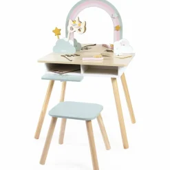 Best Coiffeuse en bois Licorne et accessoires Coin Beauté / Barbier
