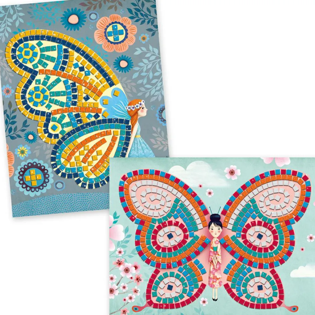 Collages mosaïques Papillons Activités Manuelles