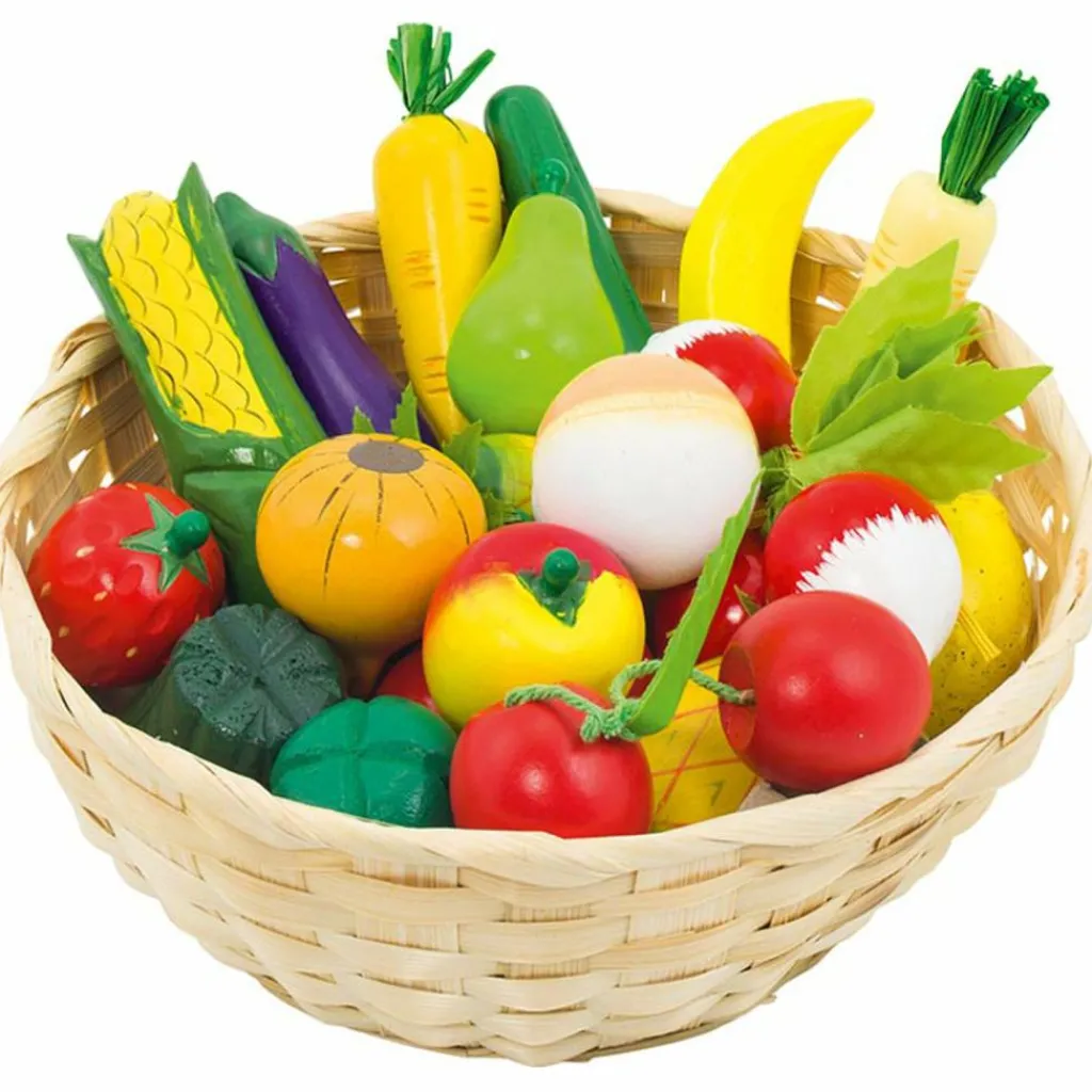 Clearance Corbeille de fruits et légumes (21 pièces) Dînette Et Aliments Factices