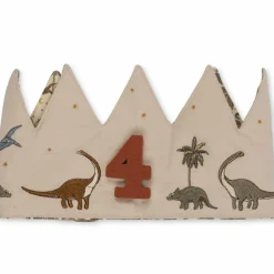 Online Couronne d'anniversaire en tissu Dino personnalisable Accessoires De Déguisement