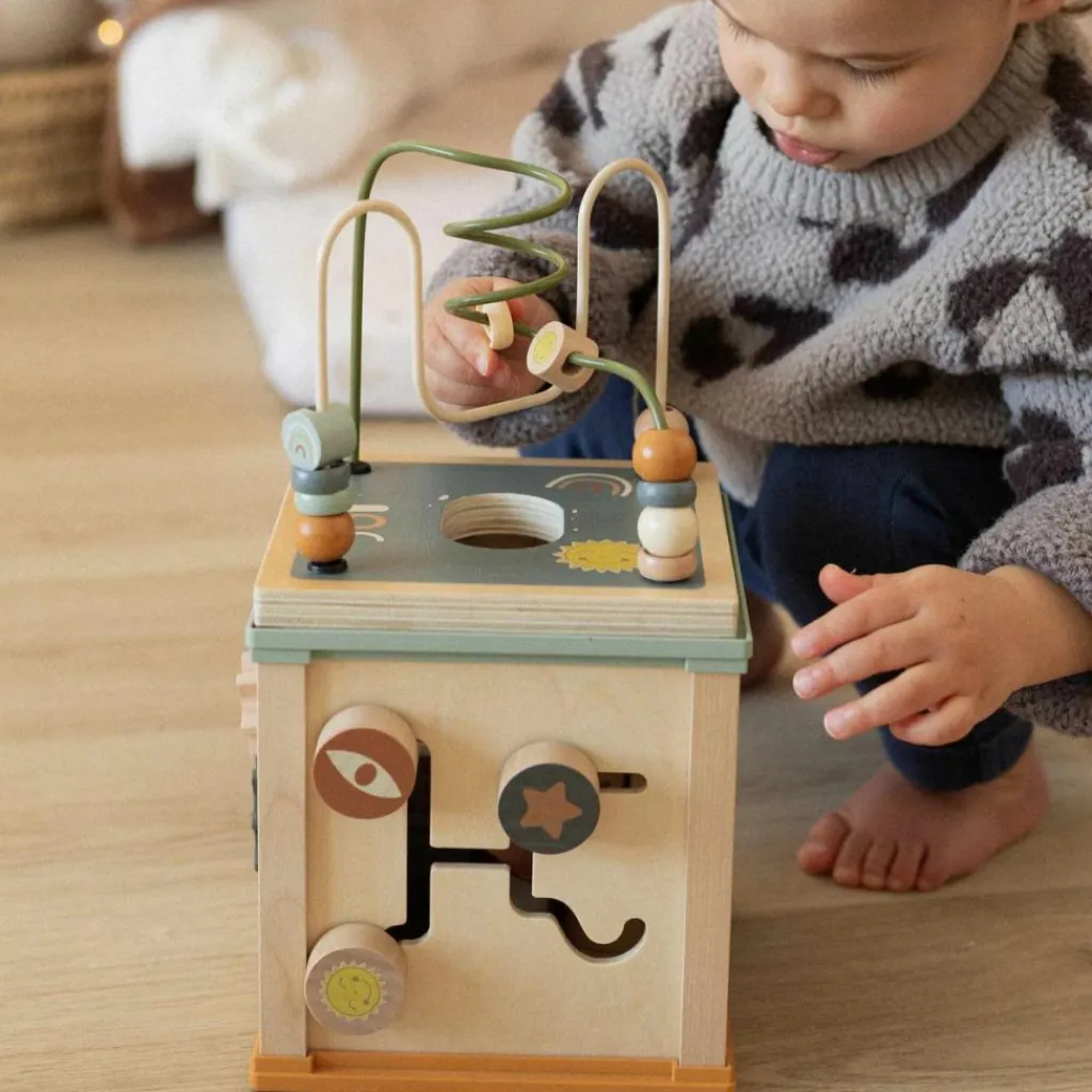 New Cube d'activités en bois Balle / Cube D'Activités