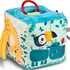 Hot Cube d'activités sonore en tissu Jungle (13 cm) Balle / Cube D'Activités