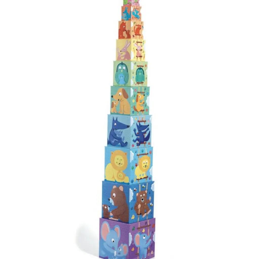 Hot Cubes à empiler Arc en ciel (10 cubes) Jouet À Empiler