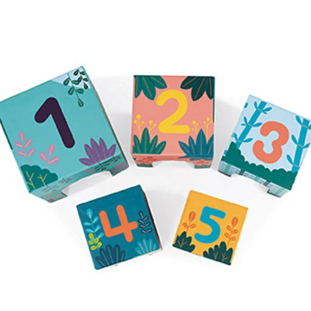 Outlet Cubes à empiler avec figurines Animaux WWF (5 cubes) Jouet À Empiler