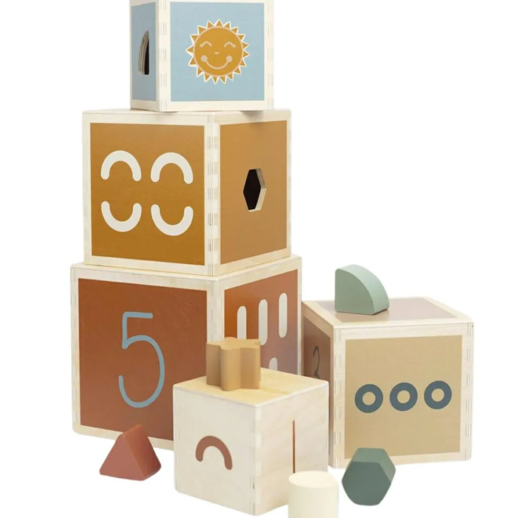 Outlet Cubes empilables en bois Jouet À Empiler