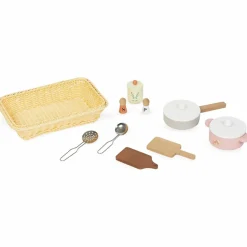 Clearance Cuisinière en bois Mamie Soleil (11 pièces) Enfant Cuisine Enfant