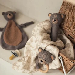 Best Doudou attache sucette Bear Doudou Attache Sucette