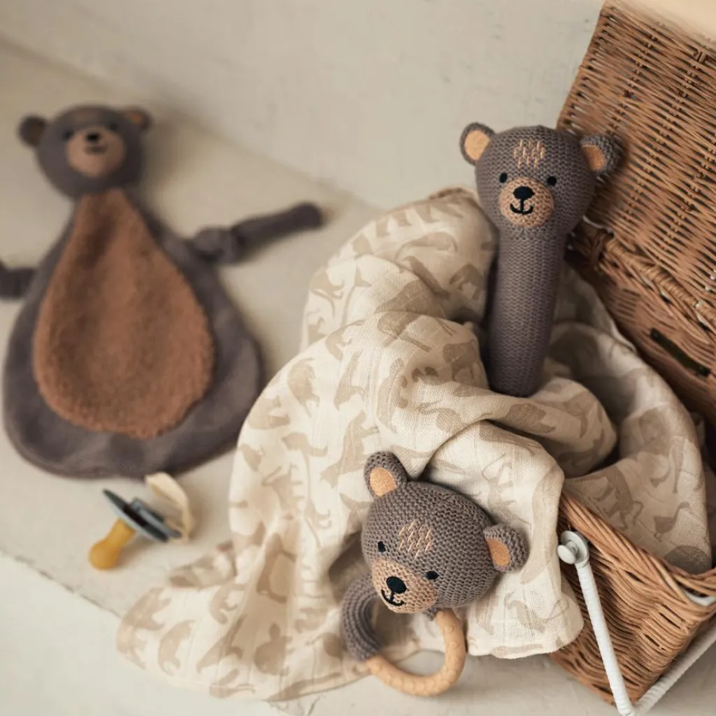 Best Doudou attache sucette Bear Doudou Attache Sucette