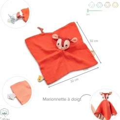 Clearance Doudou attache sucette éco Stella (32 cm) Doudou Plat