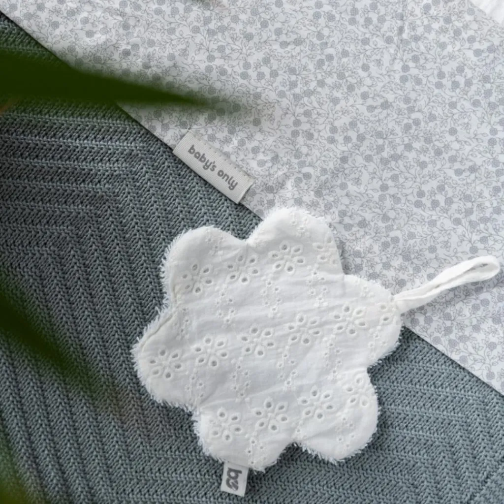 Online Doudou attache sucette fleur Calm blanc Doudou Attache Sucette