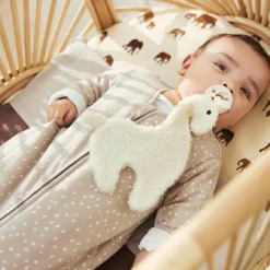 New Doudou attache sucette Lama blanc Doudou Attache Sucette