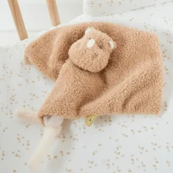 Hot Doudou attache sucette Teddy Rhino Caramel Doudou Attache Sucette