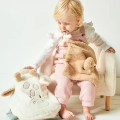 Hot Doudou attache sucette Teddy Rhino Caramel Doudou Attache Sucette