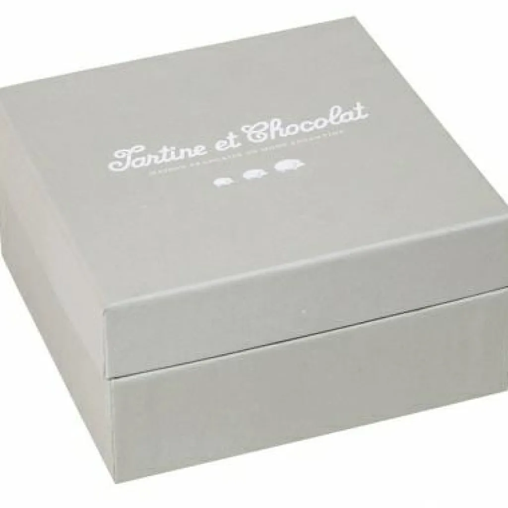 Hot Doudou Augustin le lapin écru (24 cm) Doudou Plat