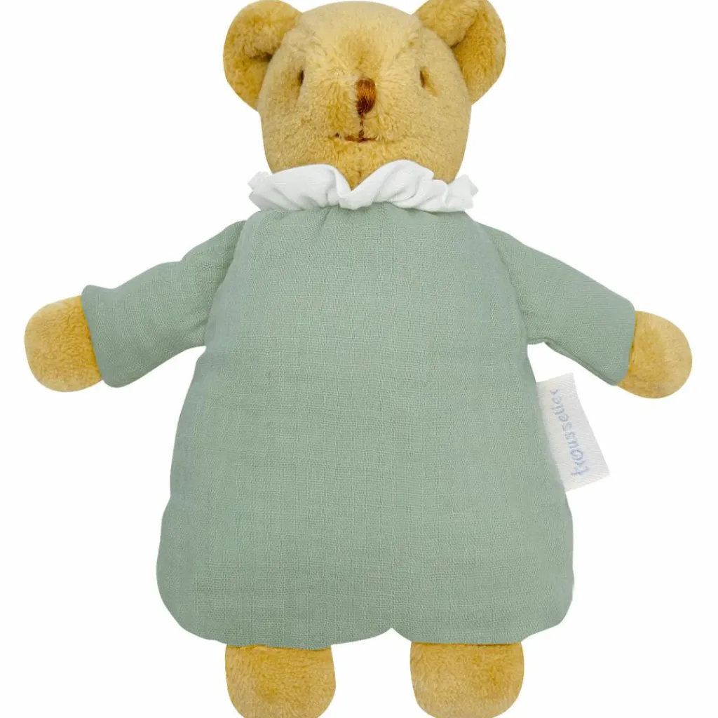 New Doudou avec hochet Ours Celadon Hochet