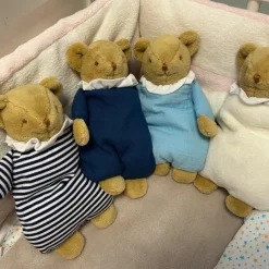 Doudou avec hochet Ours Marinière Hochet