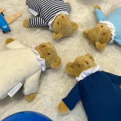 Doudou avec hochet Ours Marinière Hochet