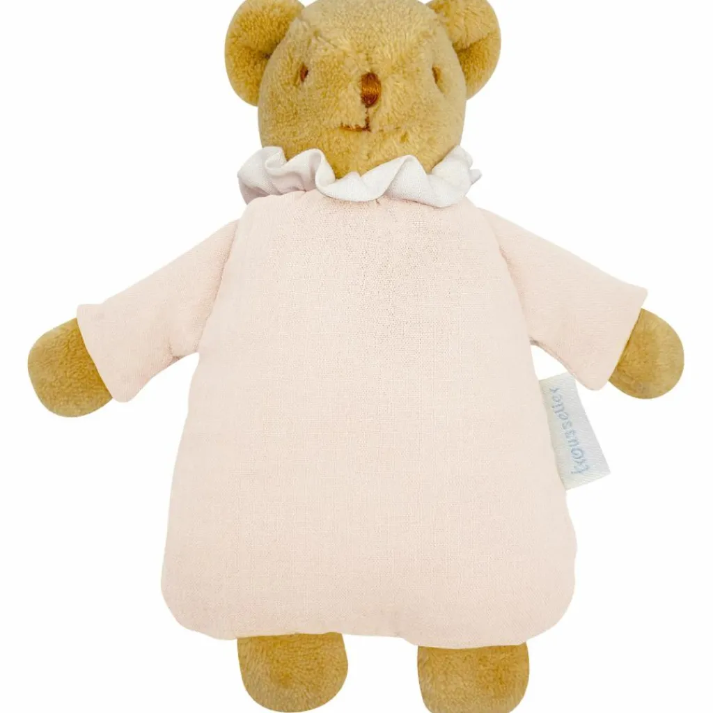 Discount Doudou avec hochet Ours Rose poudré Hochet