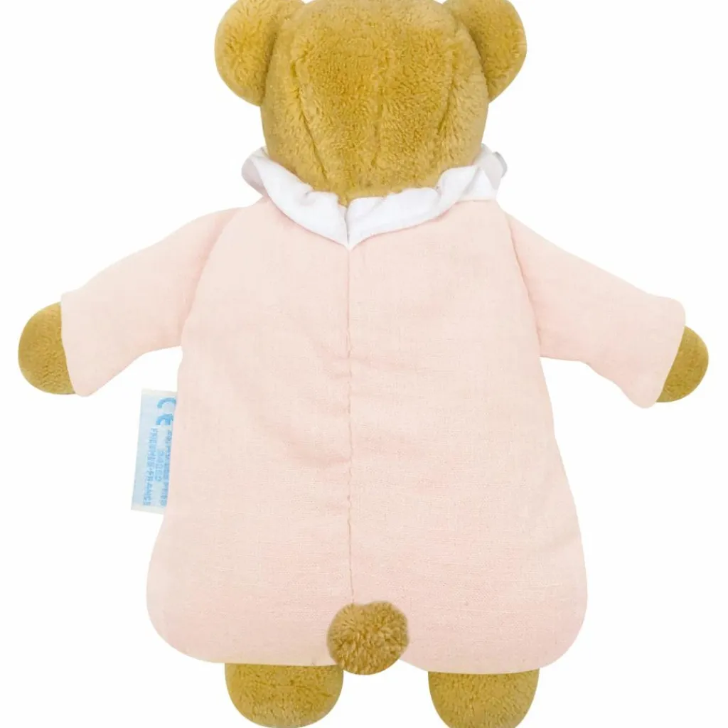 Discount Doudou avec hochet Ours Rose poudré Hochet