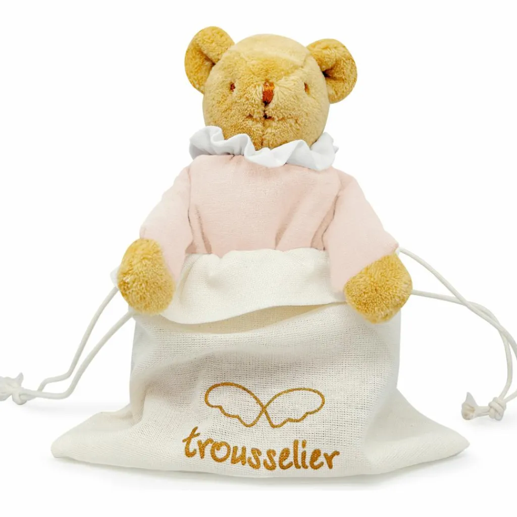 Discount Doudou avec hochet Ours Rose poudré Hochet