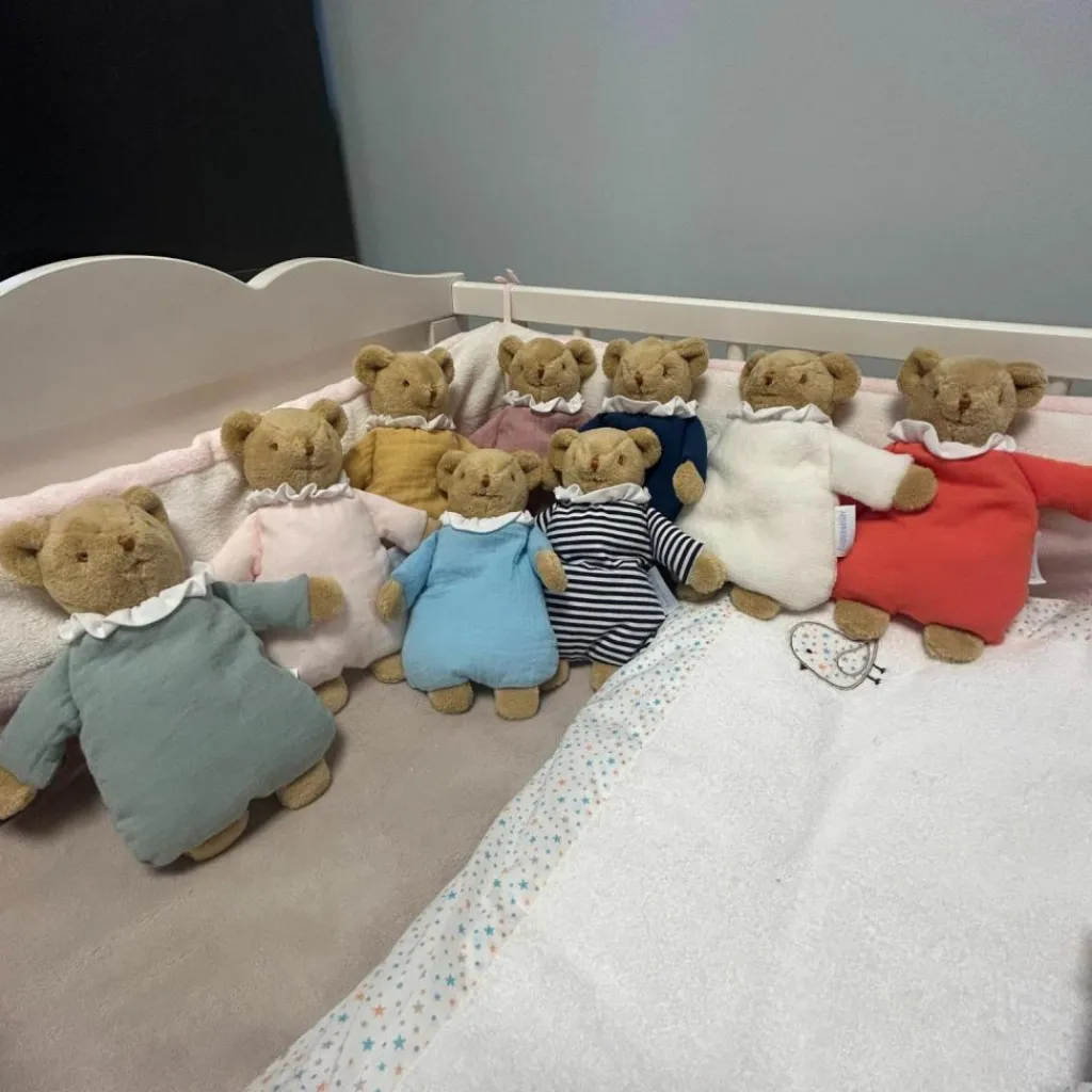 Discount Doudou avec hochet Ours Rose poudré Hochet