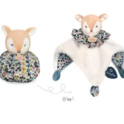 New Doudou boule 3 en 1 Faon Les petits futés Doudou Plat