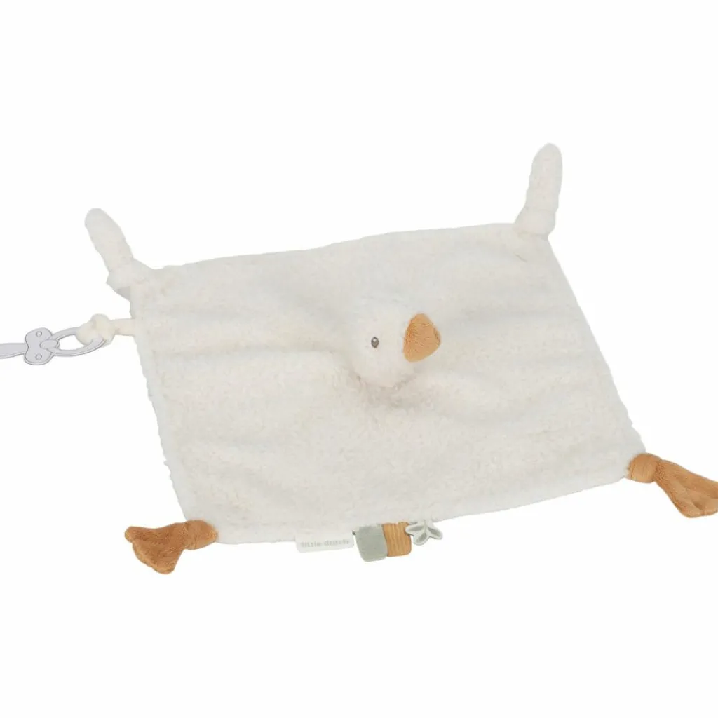 Sale Doudou carré Oie Newborn Doudou Attache Sucette