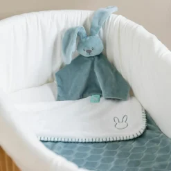 Doudou Lapidou Glow phosphorescent Vert de gris Doudou Attache Sucette