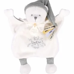 New Doudou Ours cape Argent (25 cm) Doudou Plat